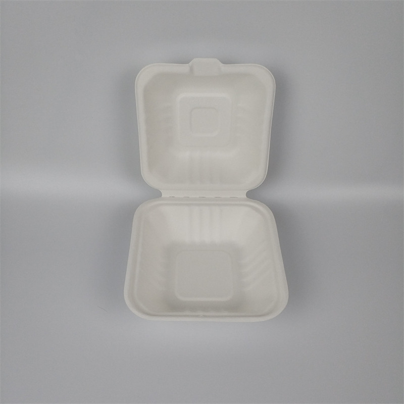 Suikerrietpulp 6 inch Clamshell Box