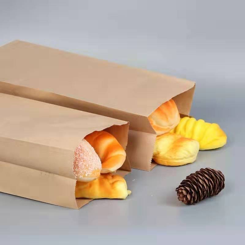 Papieren broodzak met platte bodem